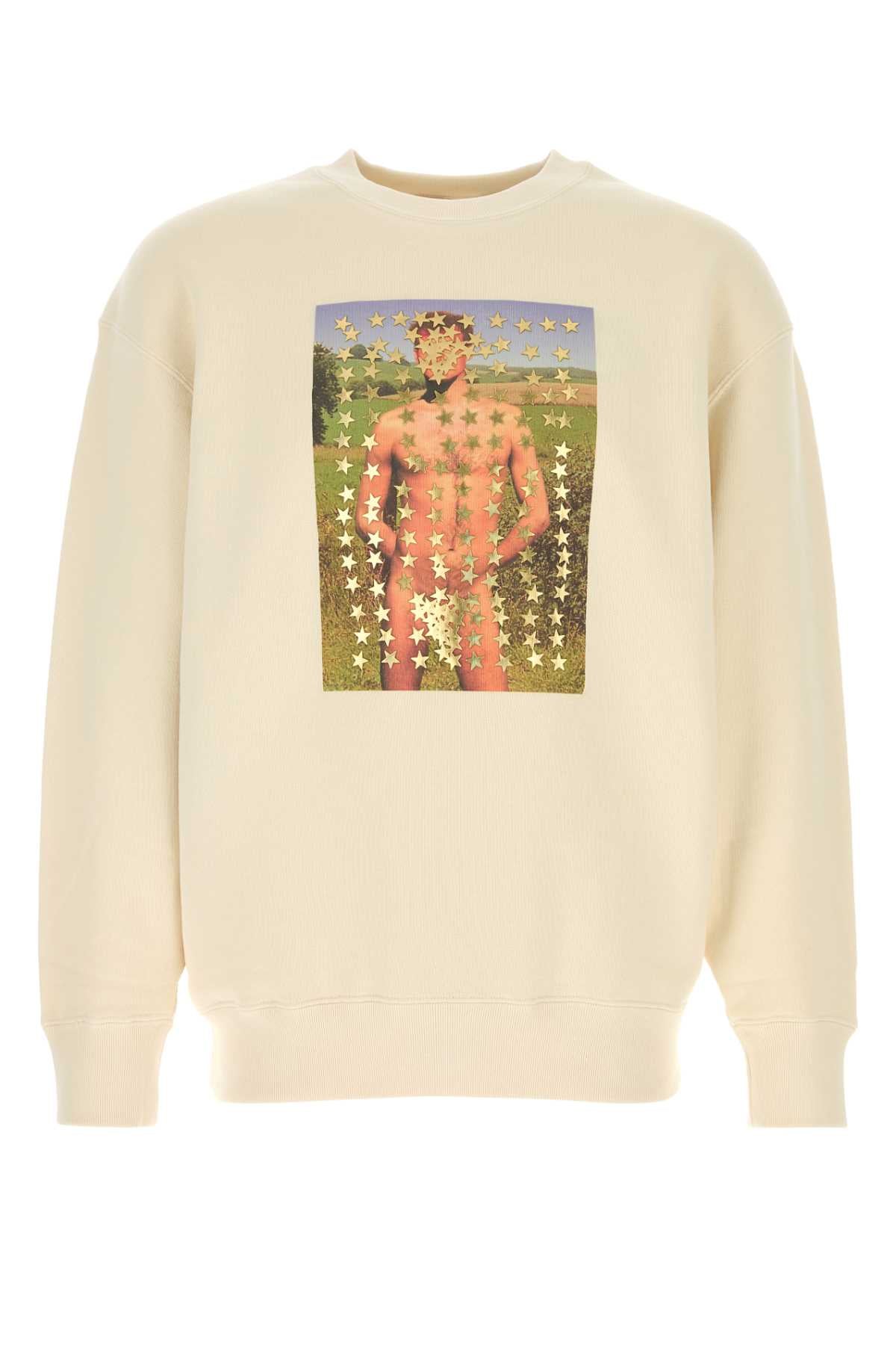 Jw Anderson Men Ivory Cotton Sweatshirt J.W. ANDERSON