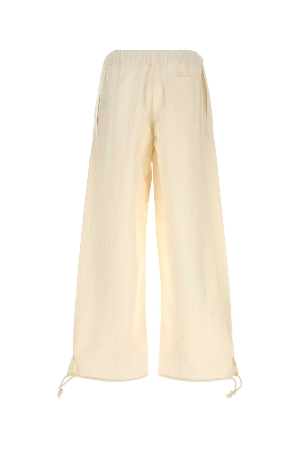 Jw Anderson Men Ivory Cotton Blend Cargo Pant J.W. ANDERSON