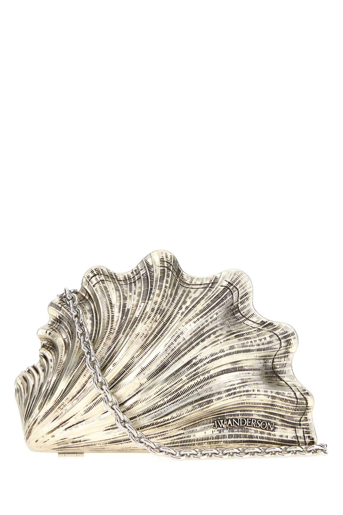 Jw Anderson Women Silver Metal Shell Clutch J.W. ANDERSON