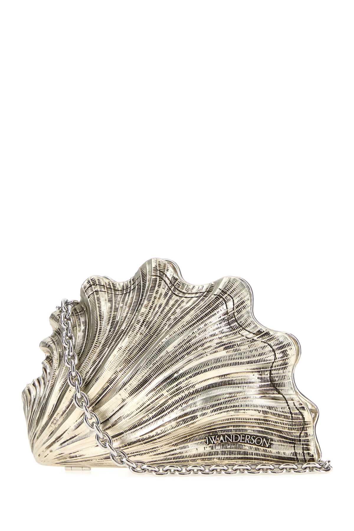 Jw Anderson Women Silver Metal Shell Clutch J.W. ANDERSON