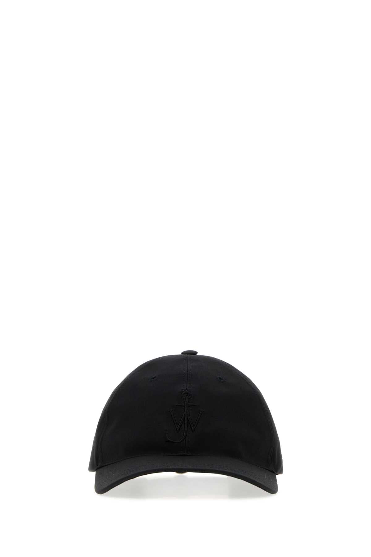 Jw Anderson Men Black Gabardine Baseball Cap J.W. ANDERSON