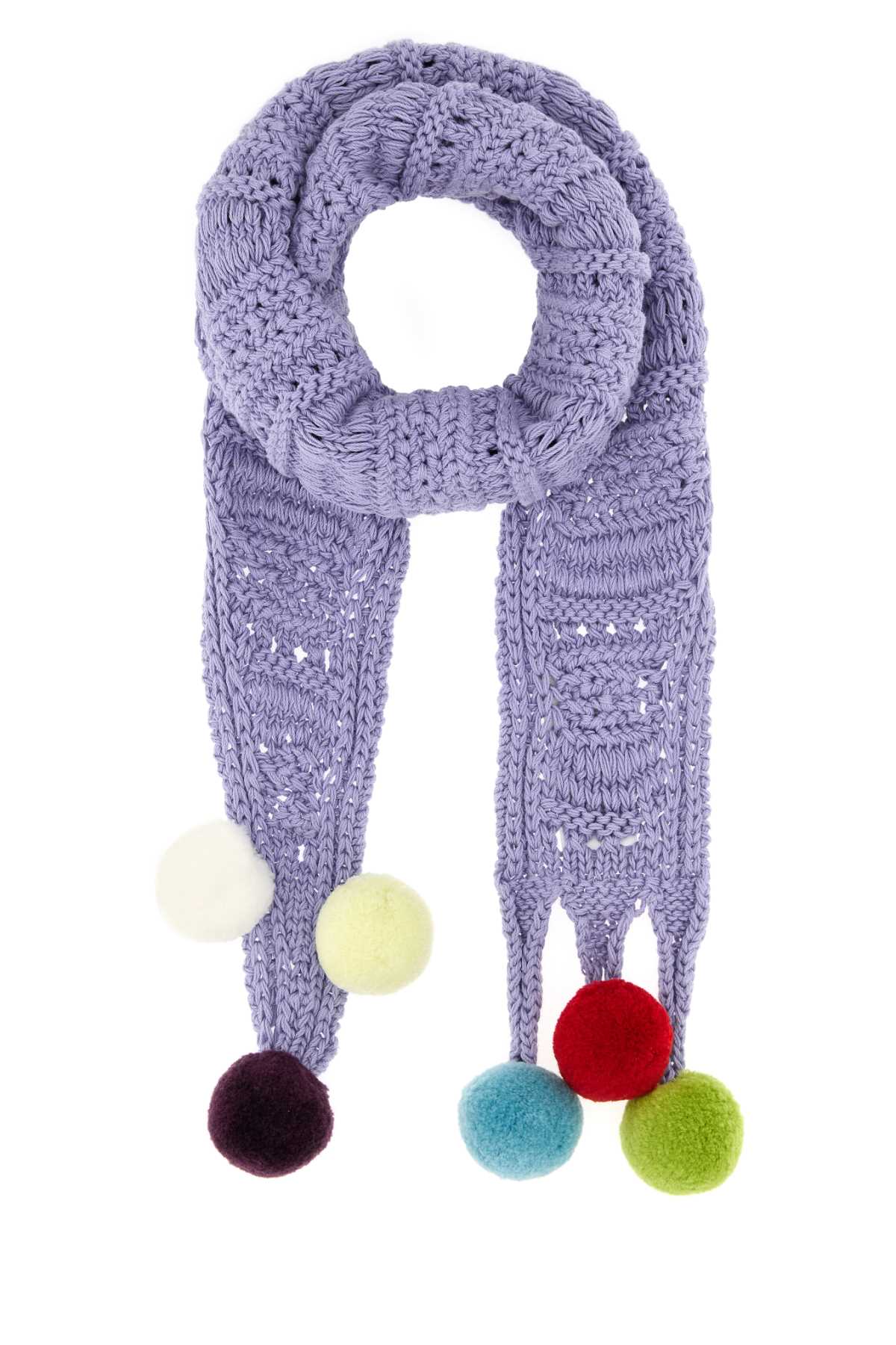 Jw Anderson Men Lilac Cotton Scarf J.W. ANDERSON