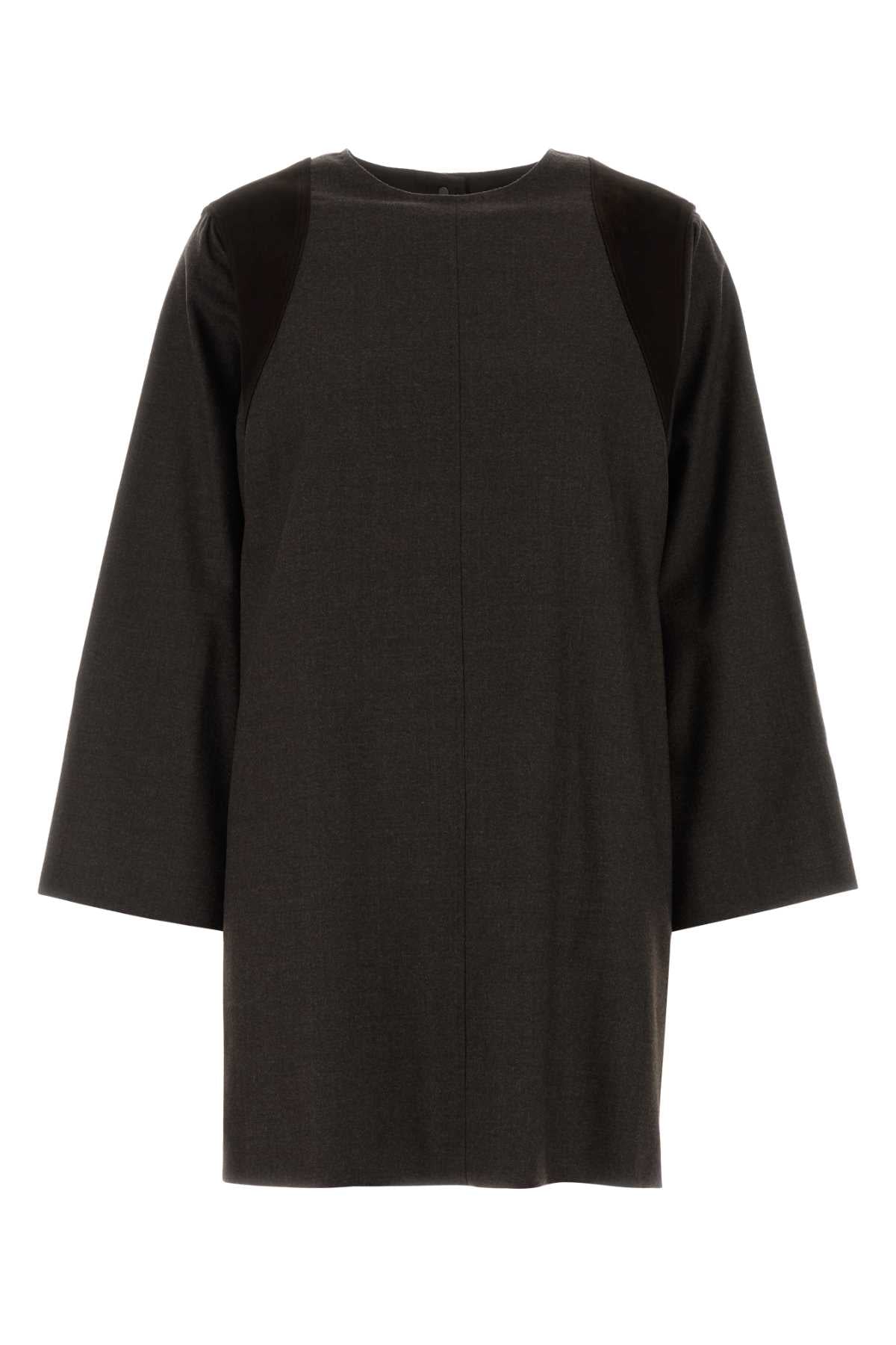 Max Mara Women Dark Brown Stretch Wool Vanesio Mini Dress MAX MARA