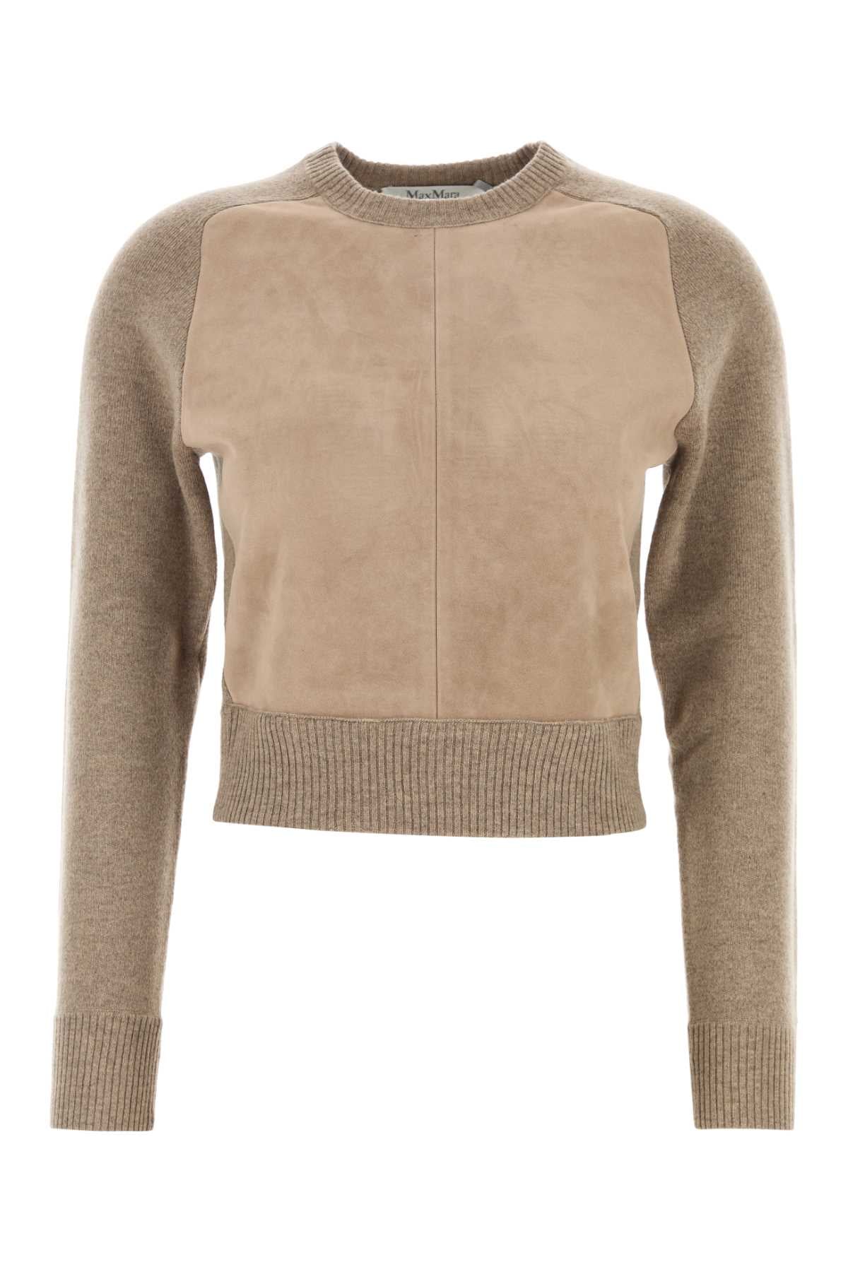 Max Mara Women Beige Wool Blend Nasello Sweater MAX MARA