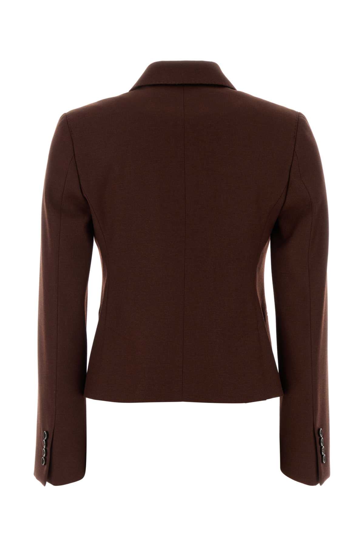 Max Mara Women Burgundy Wool Angizia Blazer MAX MARA