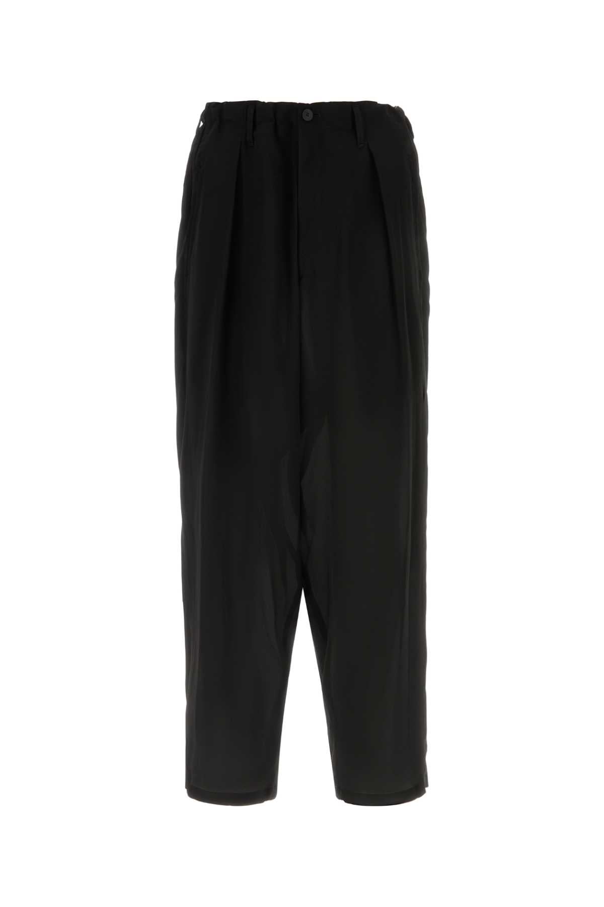 Yohji Yamamoto Men Black Crepe Pant YOHJI YAMAMOTO