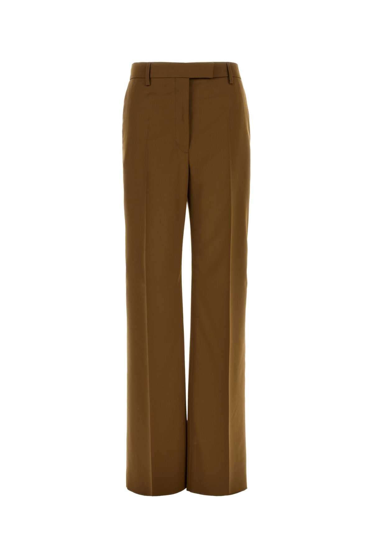 Salvatore Ferragamo Women Brown Wool Blend Pant FERRAGAMO
