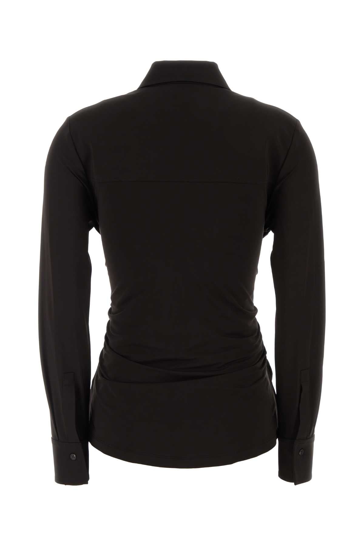 Salvatore Ferragamo Women Dark Brown Stretch Viscose Shirt FERRAGAMO