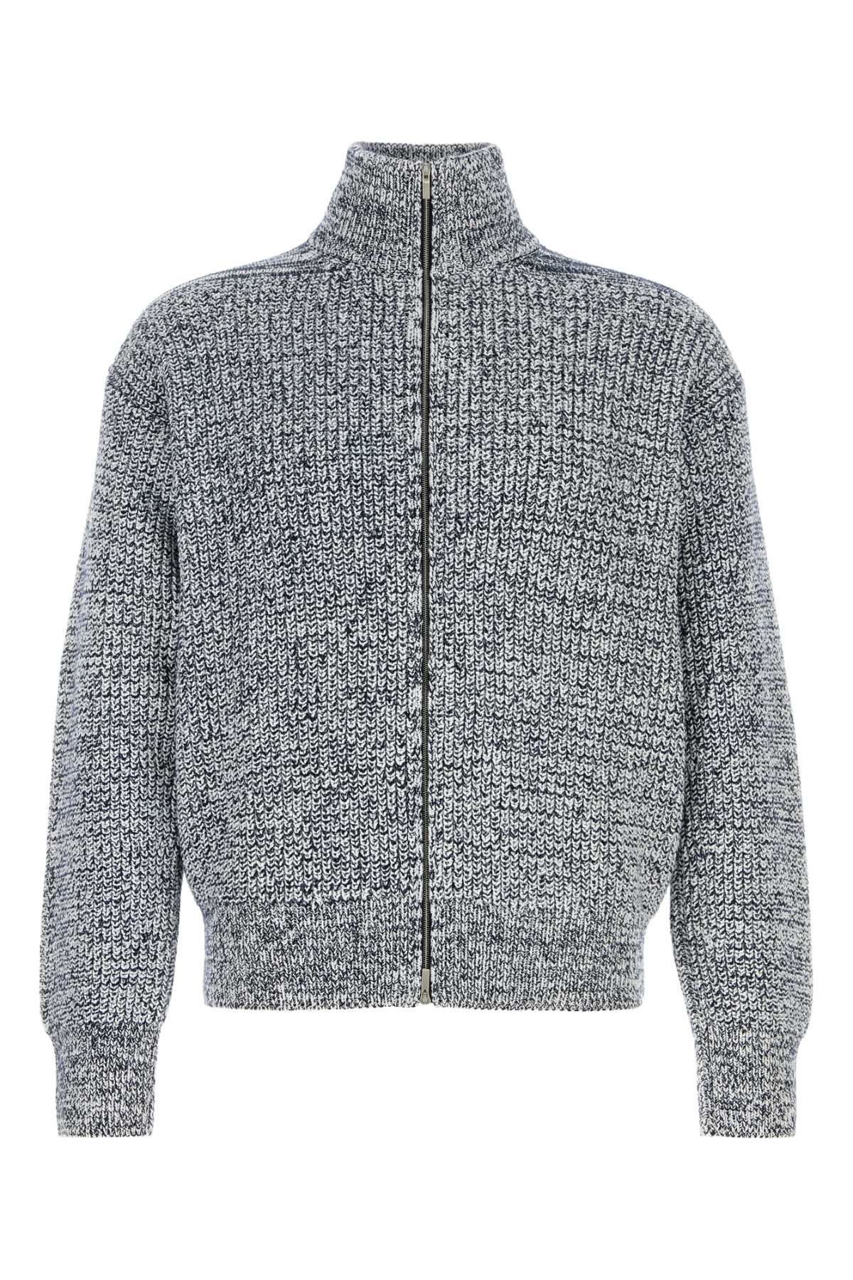 Salvatore Ferragamo Men Two-Tone Cotton Blend Cardigan FERRAGAMO