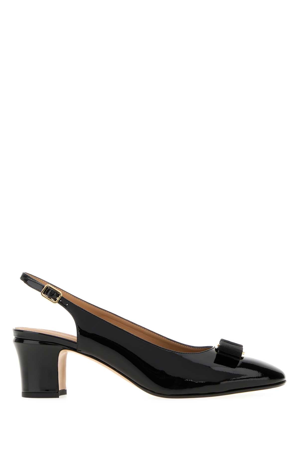 Salvatore Ferragamo Women Black Leather Vetty 55 Pumps FERRAGAMO