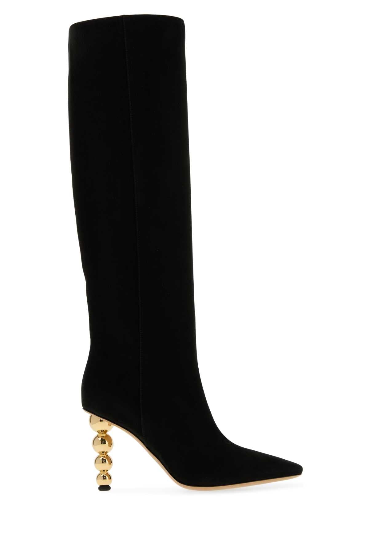 Salvatore Ferragamo Women Black Suede Lotty Boots FERRAGAMO