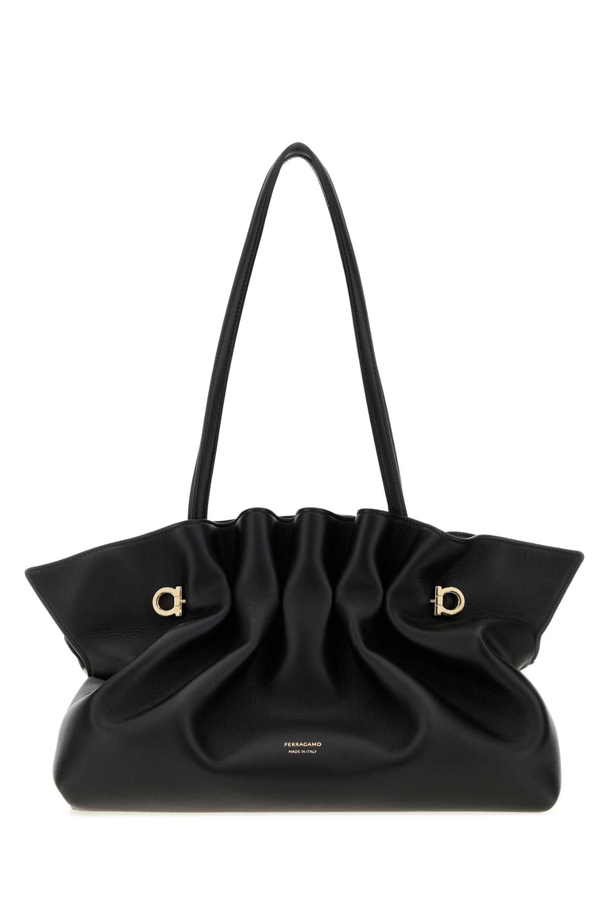 Salvatore Ferragamo Women Black Leather Shoulder Bag FERRAGAMO