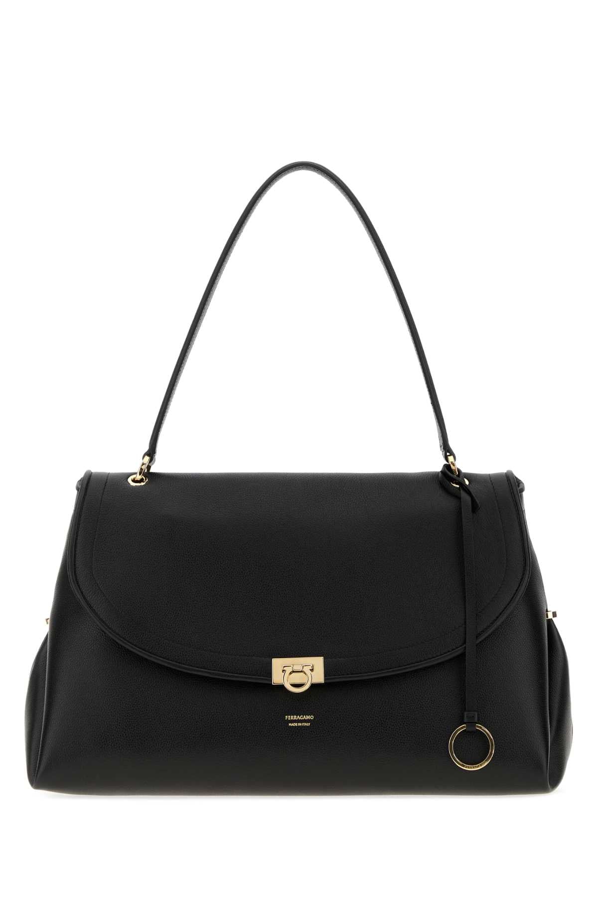 Salvatore Ferragamo Women Black Leather Shopping Bag FERRAGAMO