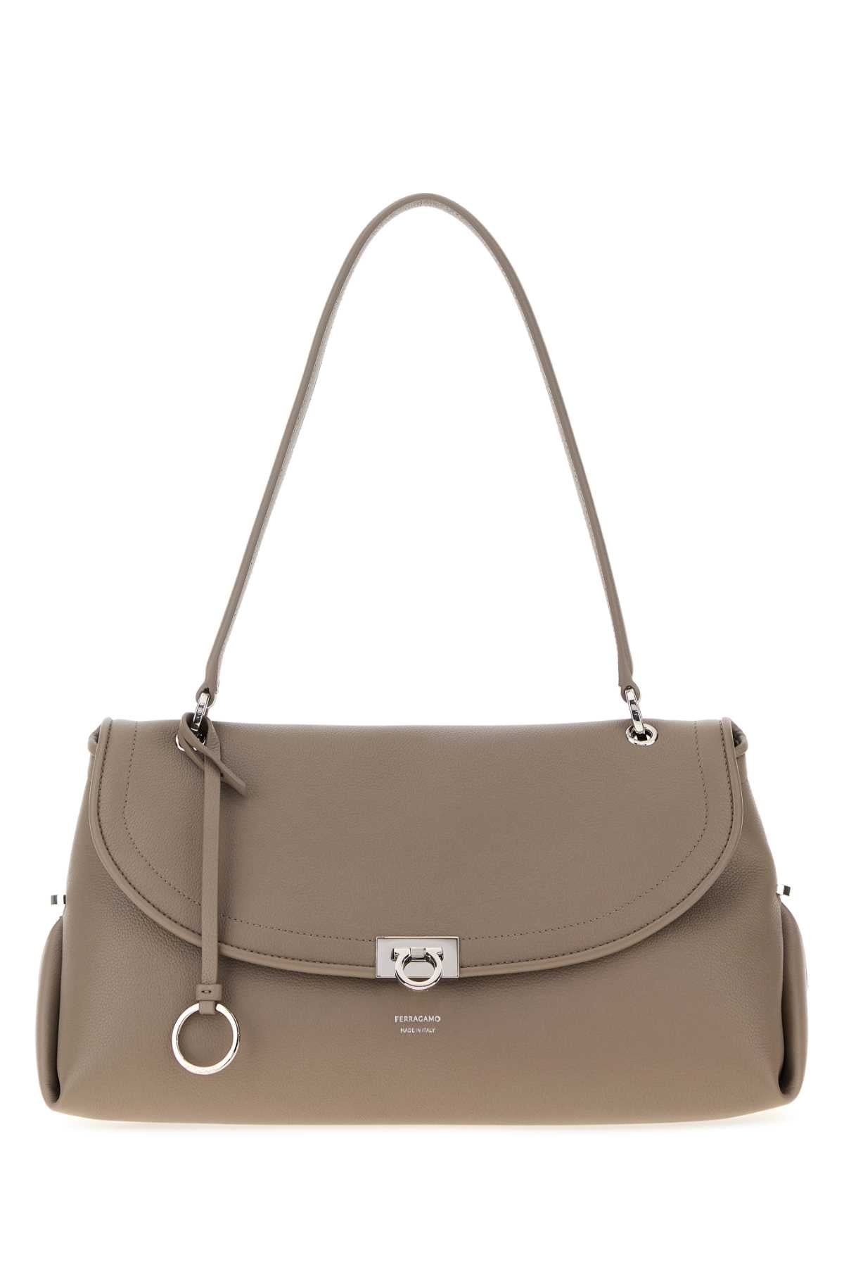 Salvatore Ferragamo Women Dove Grey Leather Sofia 2026 Handbag FERRAGAMO