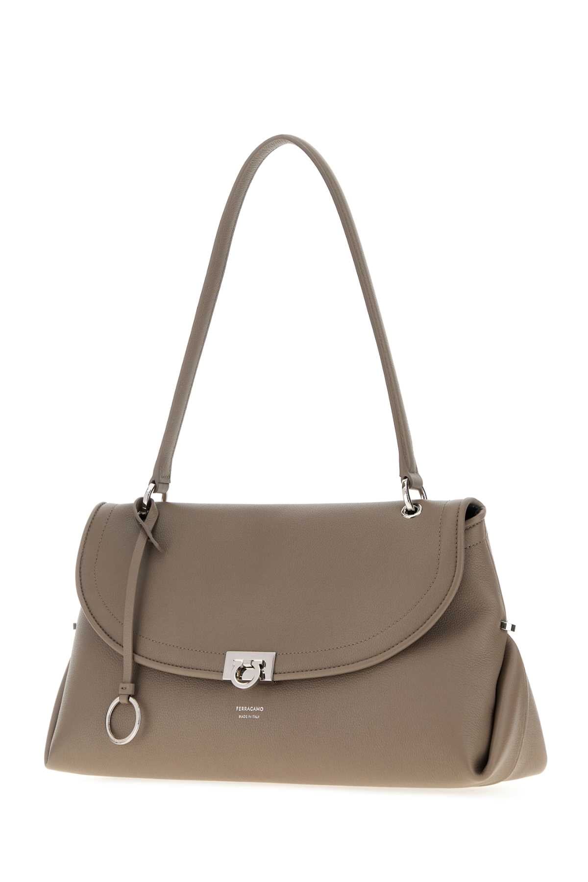 Salvatore Ferragamo Women Dove Grey Leather Sofia 2026 Handbag FERRAGAMO