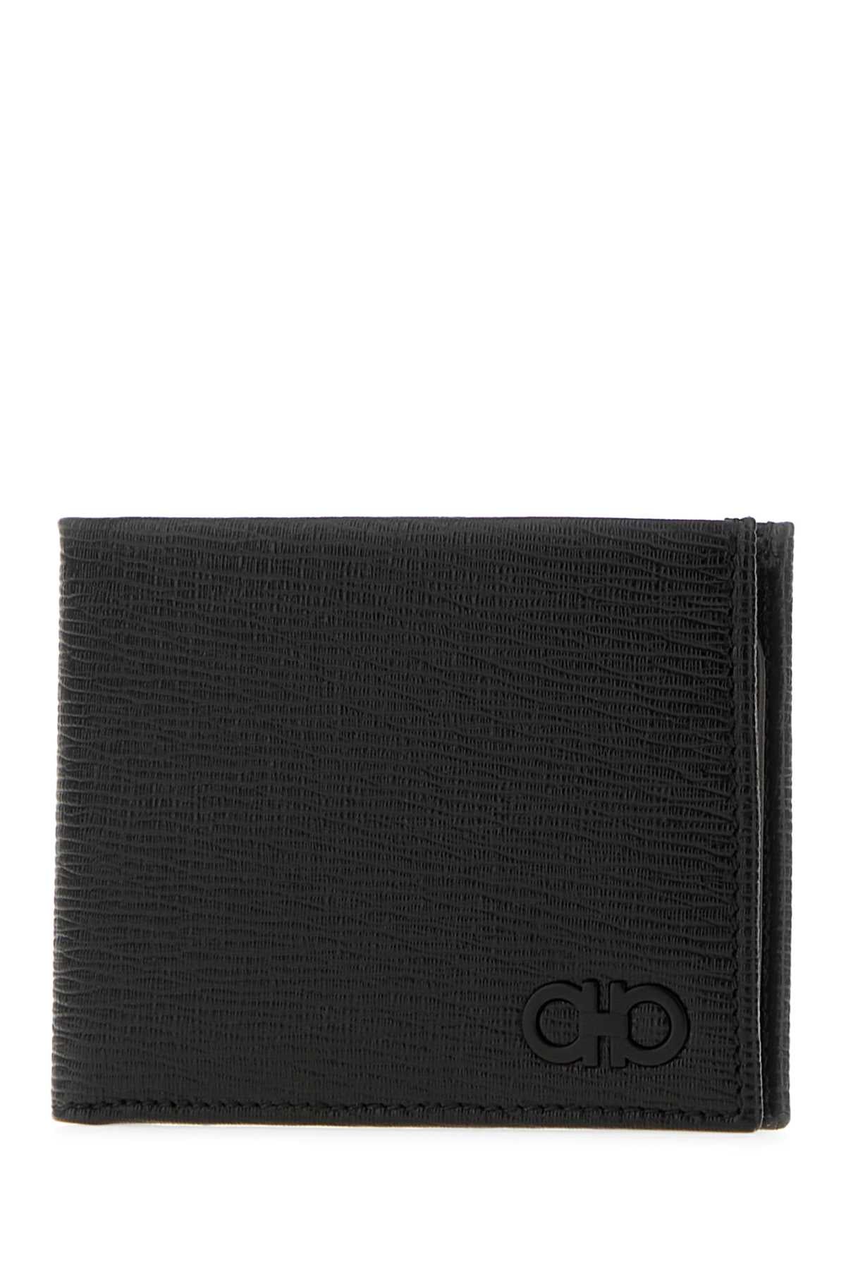 Salvatore Ferragamo Men Black Leather Wallet FERRAGAMO