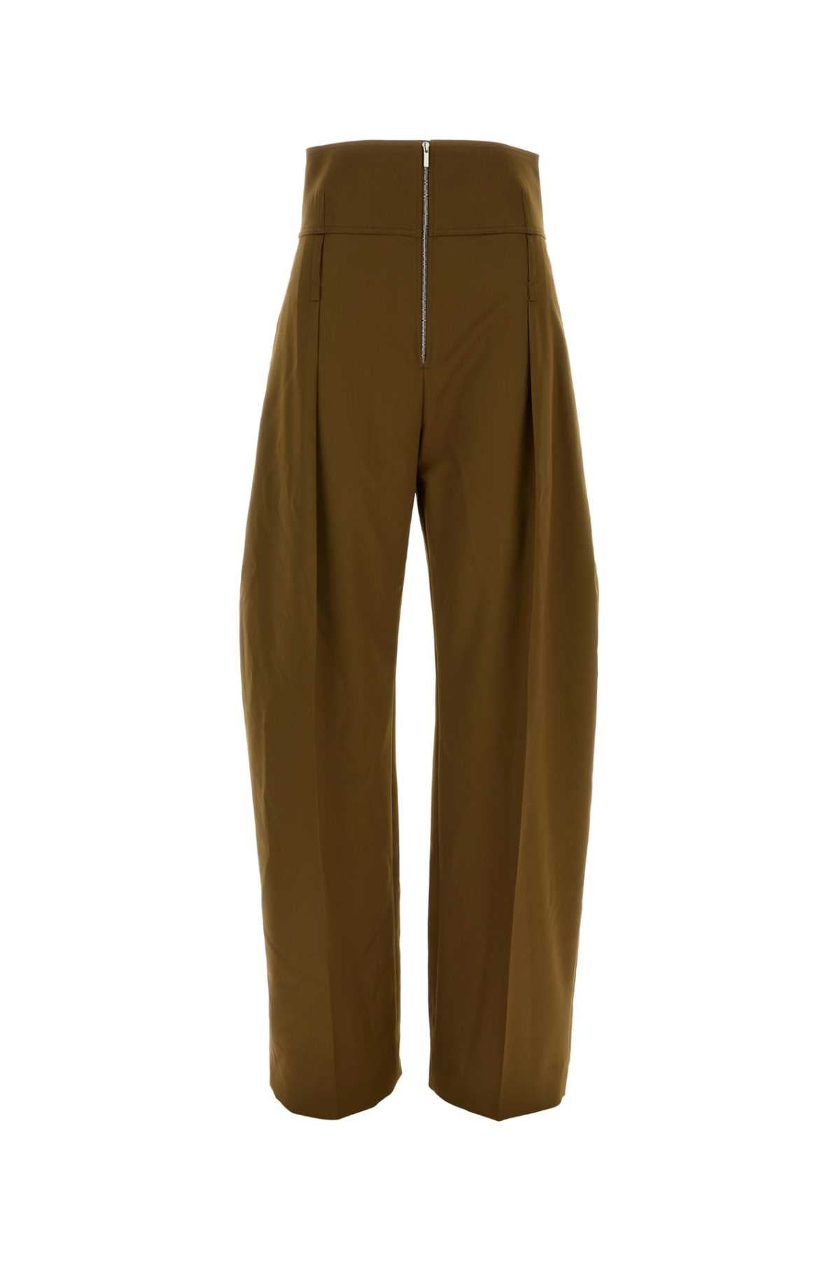 Salvatore Ferragamo Women Mud Wool Blend Pant FERRAGAMO
