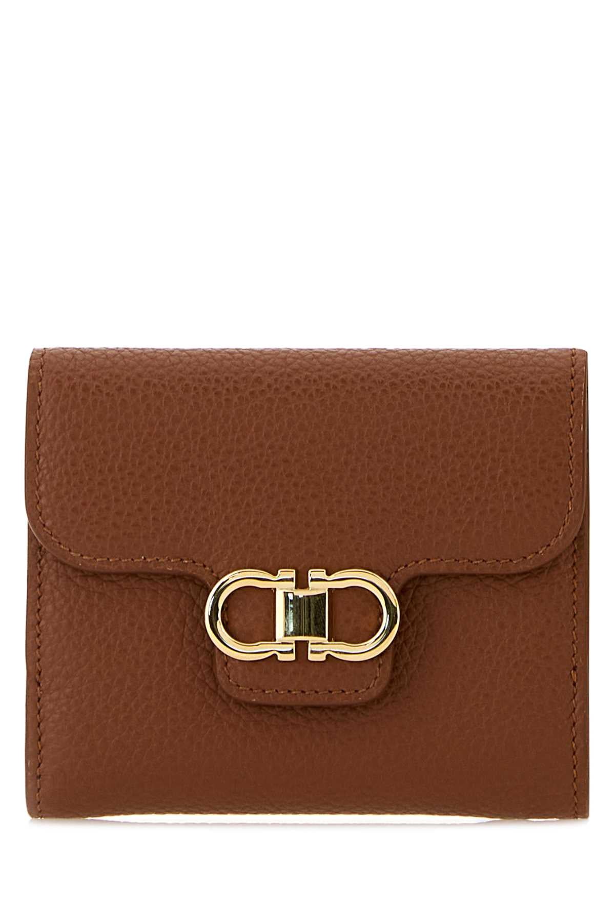 Salvatore Ferragamo Women Caramel Leather Wallet FERRAGAMO