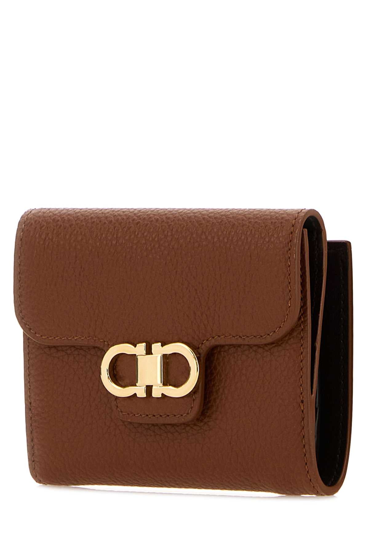 Salvatore Ferragamo Women Caramel Leather Wallet FERRAGAMO