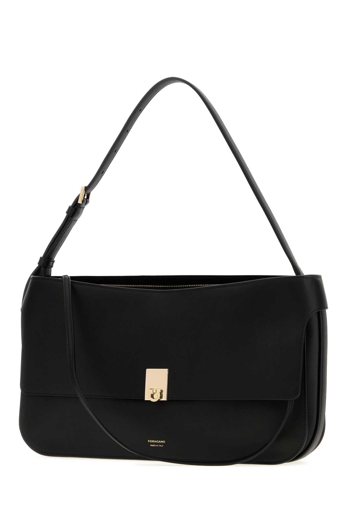 Salvatore Ferragamo Women Black Leather Small Cara Shoulder Bag FERRAGAMO
