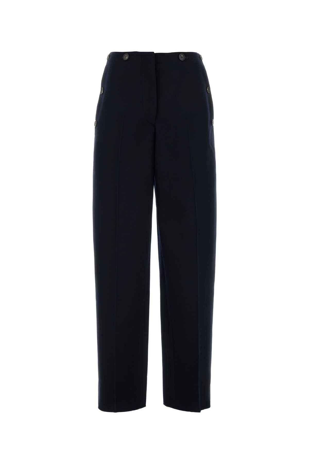 Salvatore Ferragamo Women Blue Wool Pant FERRAGAMO