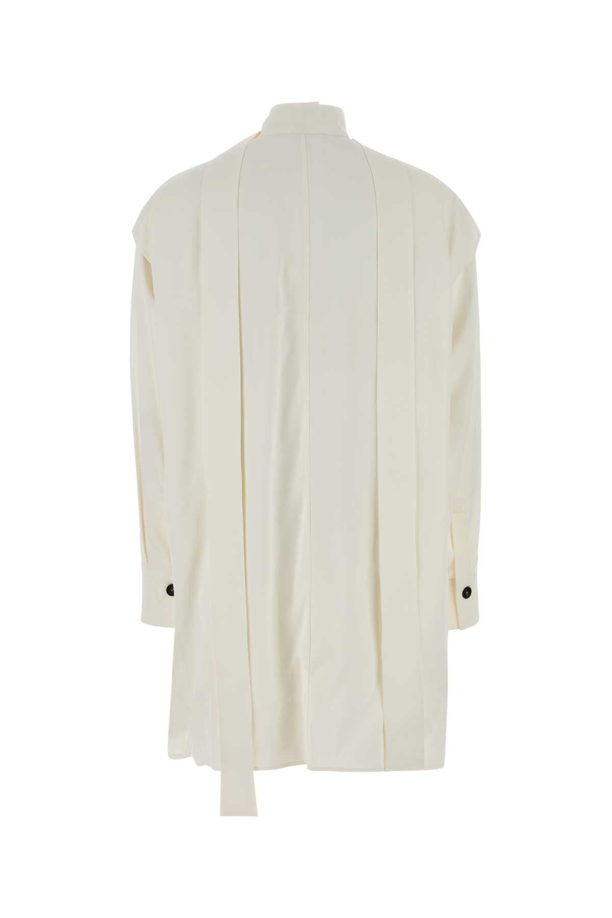 Salvatore Ferragamo Women Ivory Stretch Viscose Shirt FERRAGAMO