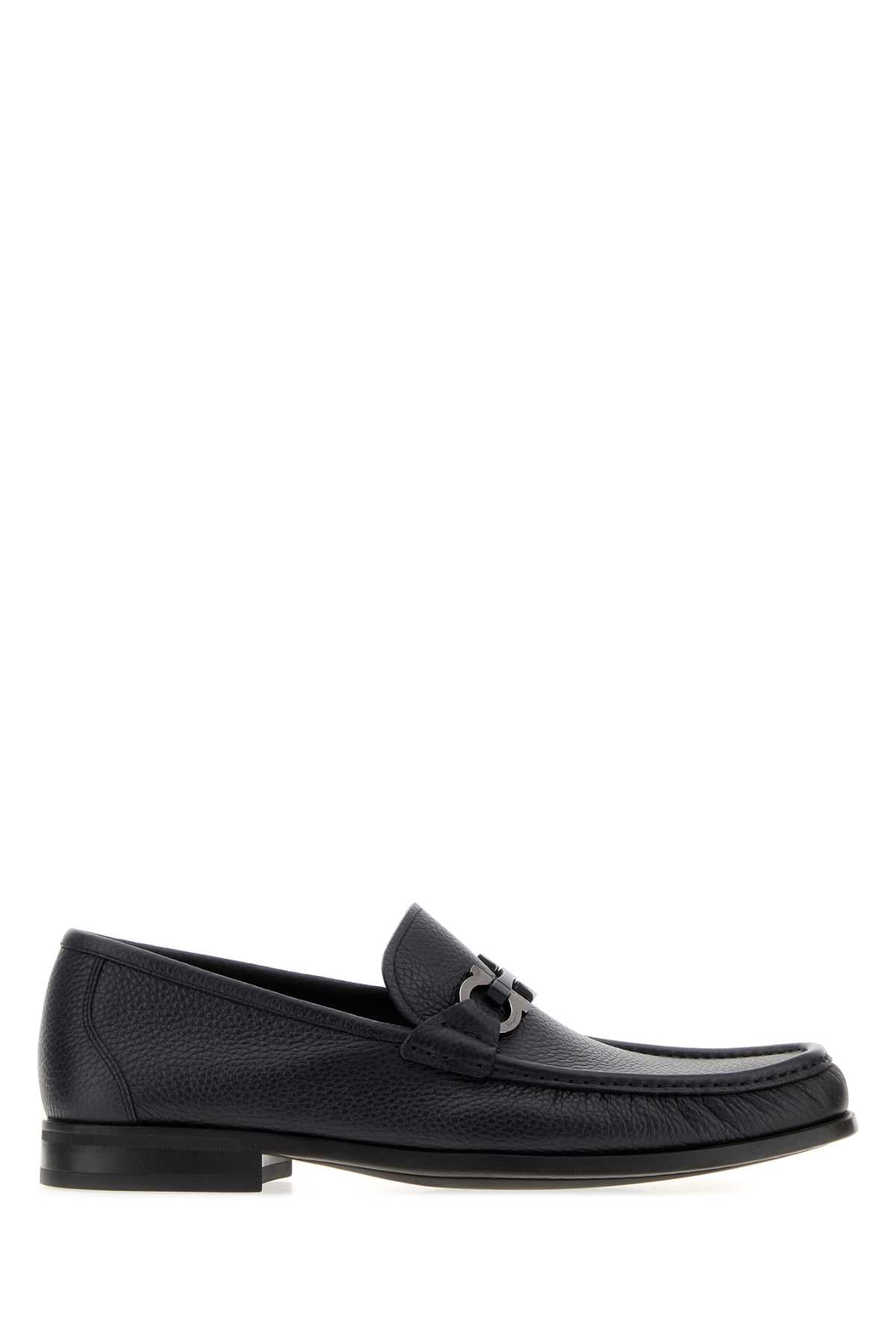 Salvatore Ferragamo Men Black Leather Grandioso Loafers FERRAGAMO