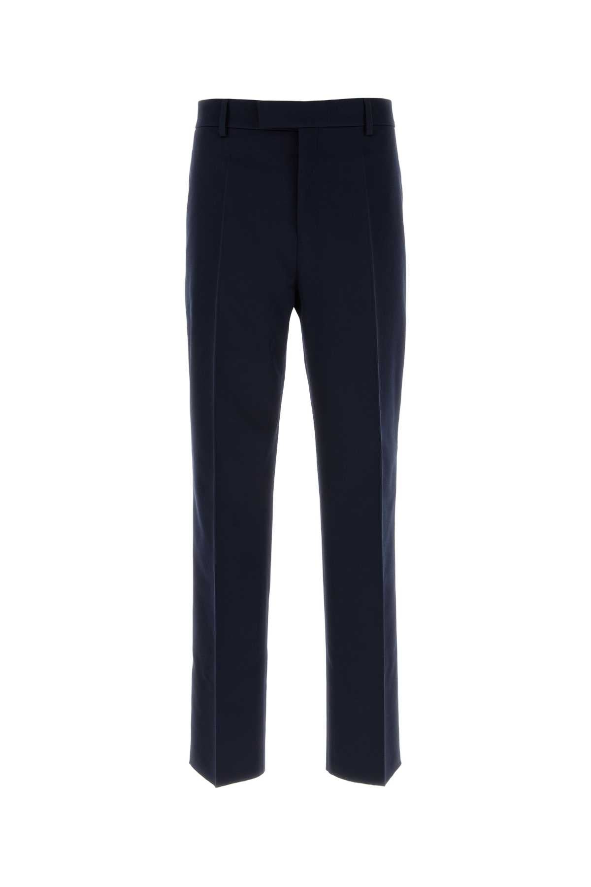 Salvatore Ferragamo Men Navy Blue Wool Pant FERRAGAMO