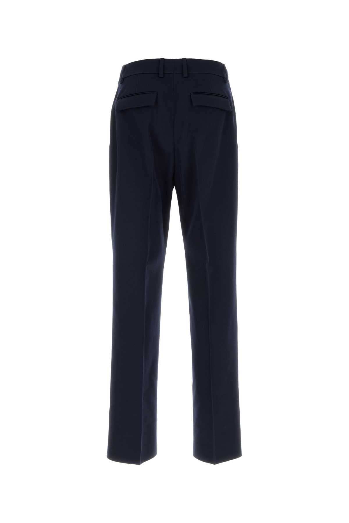 Salvatore Ferragamo Men Navy Blue Wool Pant FERRAGAMO