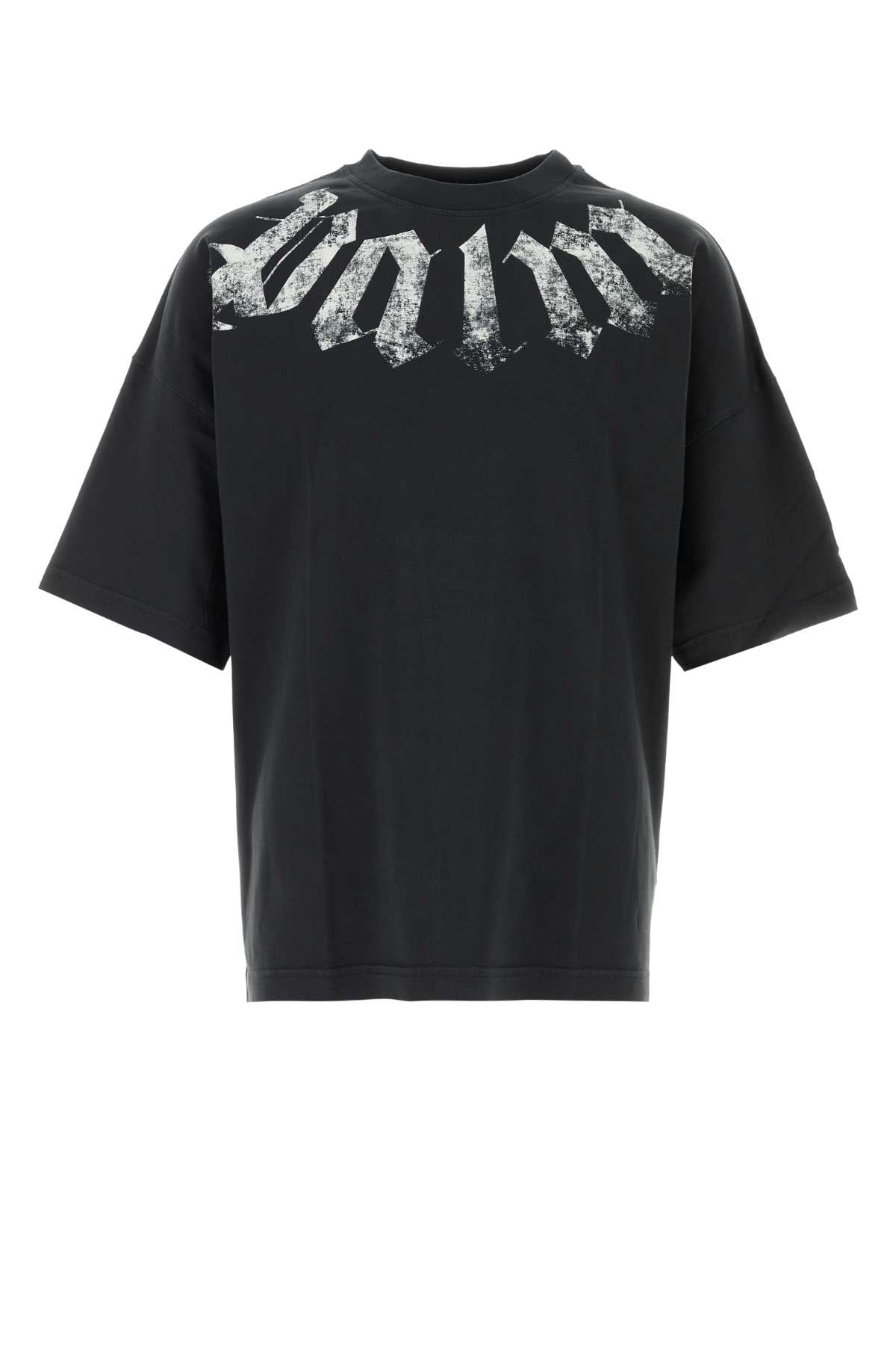 Palm Angels Men Black Cotton Oversize T-Shirt PALM ANGELS