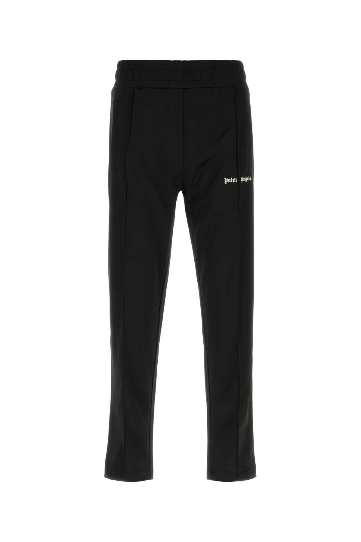 Palm Angels Men Black Tech Fabric Joggers PALM ANGELS