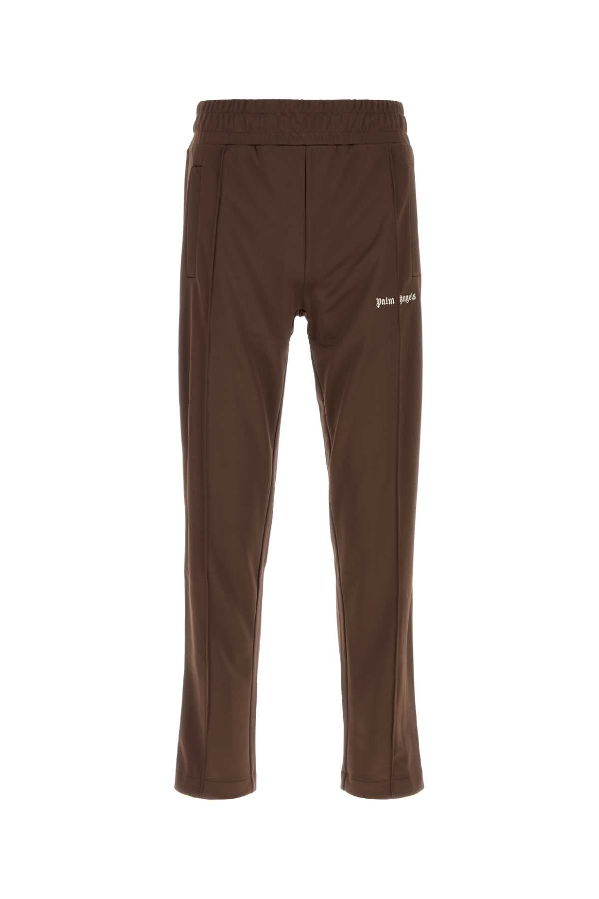 Palm Angels Men Chocolate Tech Fabric Joggers PALM ANGELS