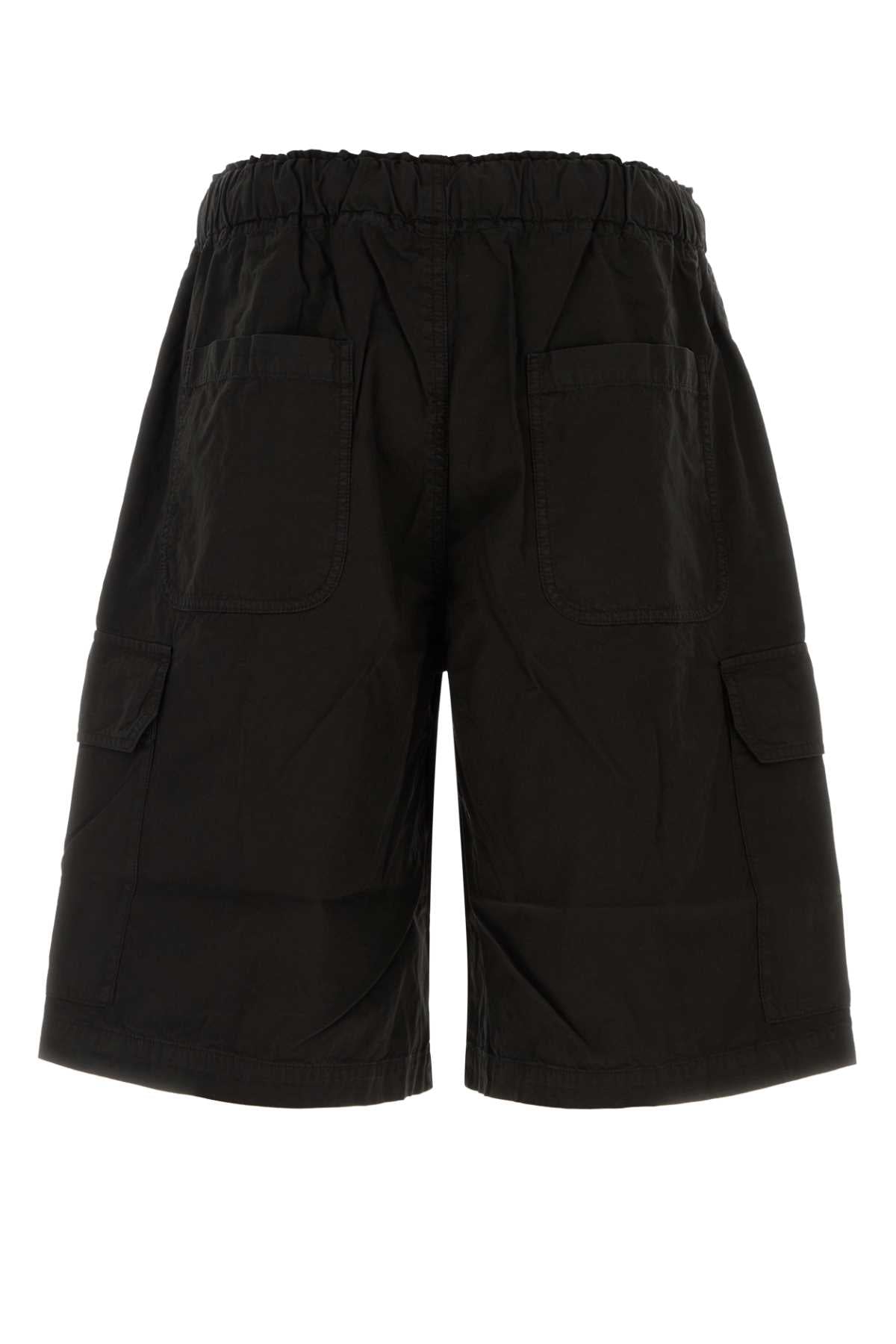 Palm Angels Men Black Cotton Bermuda Shorts PALM ANGELS
