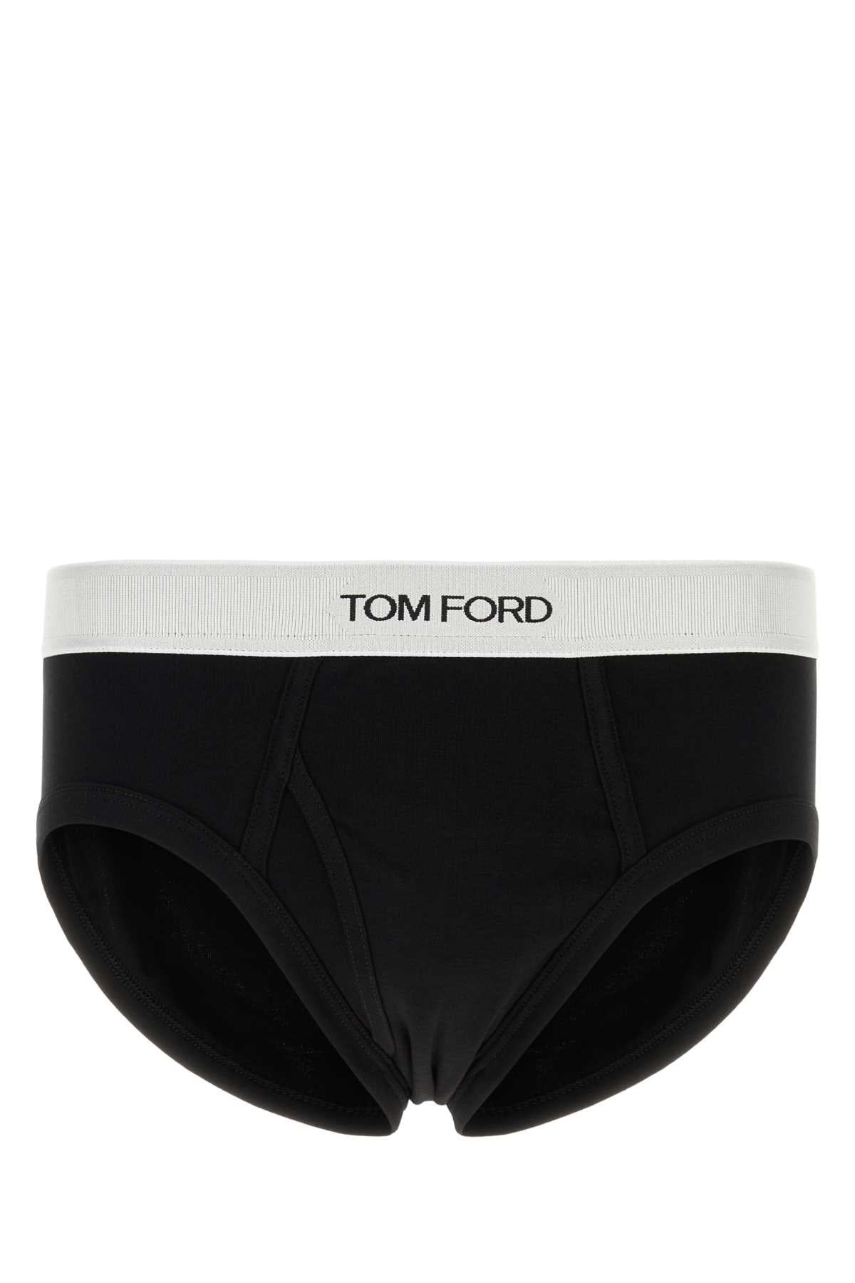 Tom Ford Men Black Stretch Cotton Brief TOM FORD