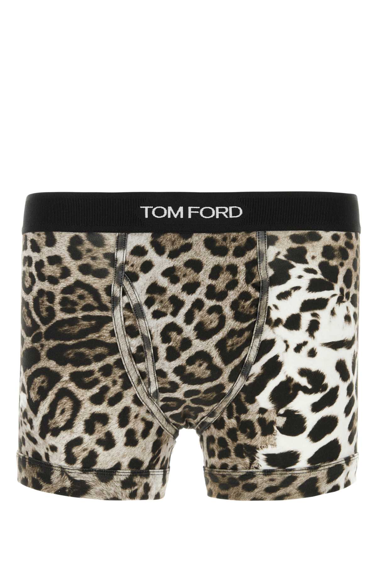 Tom Ford Men Printed Stretch Cotton Boxer TOM FORD