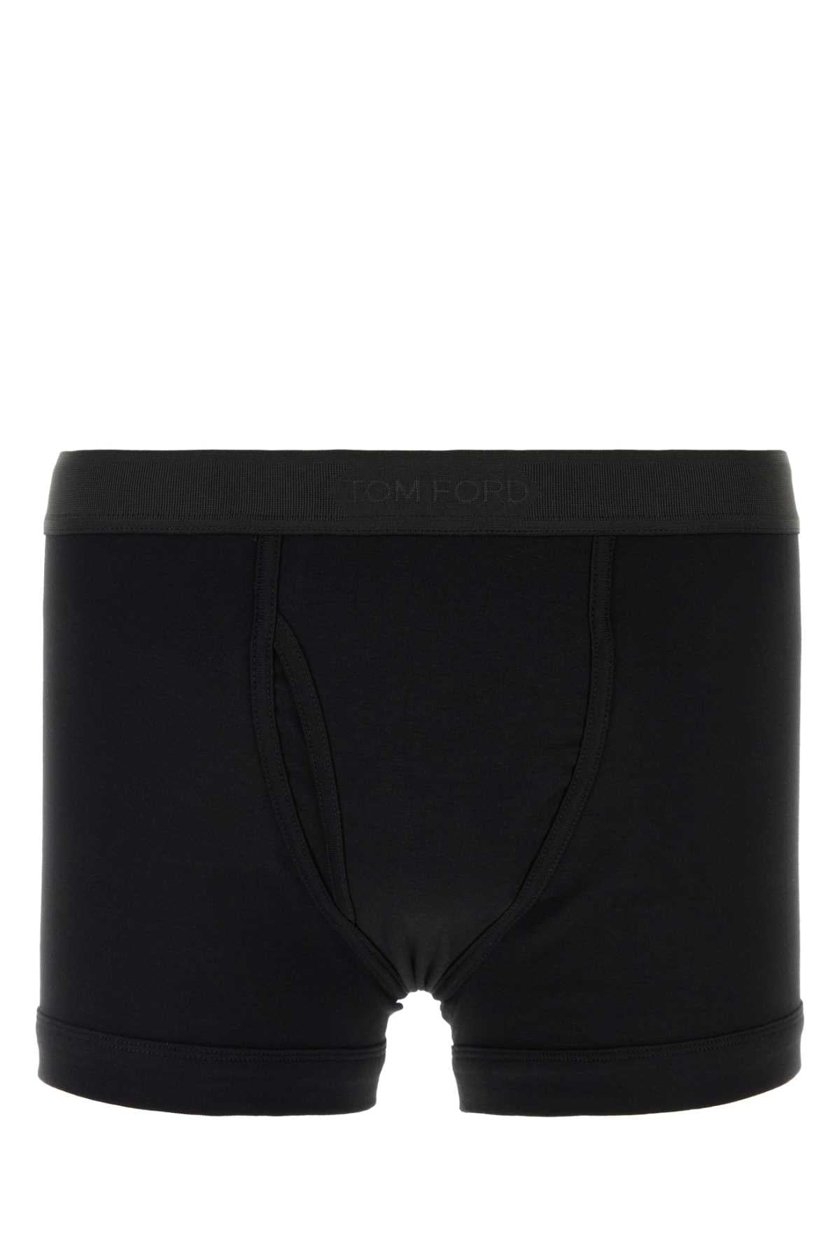 Tom Ford Men Black Stretch Cotton Boxer TOM FORD