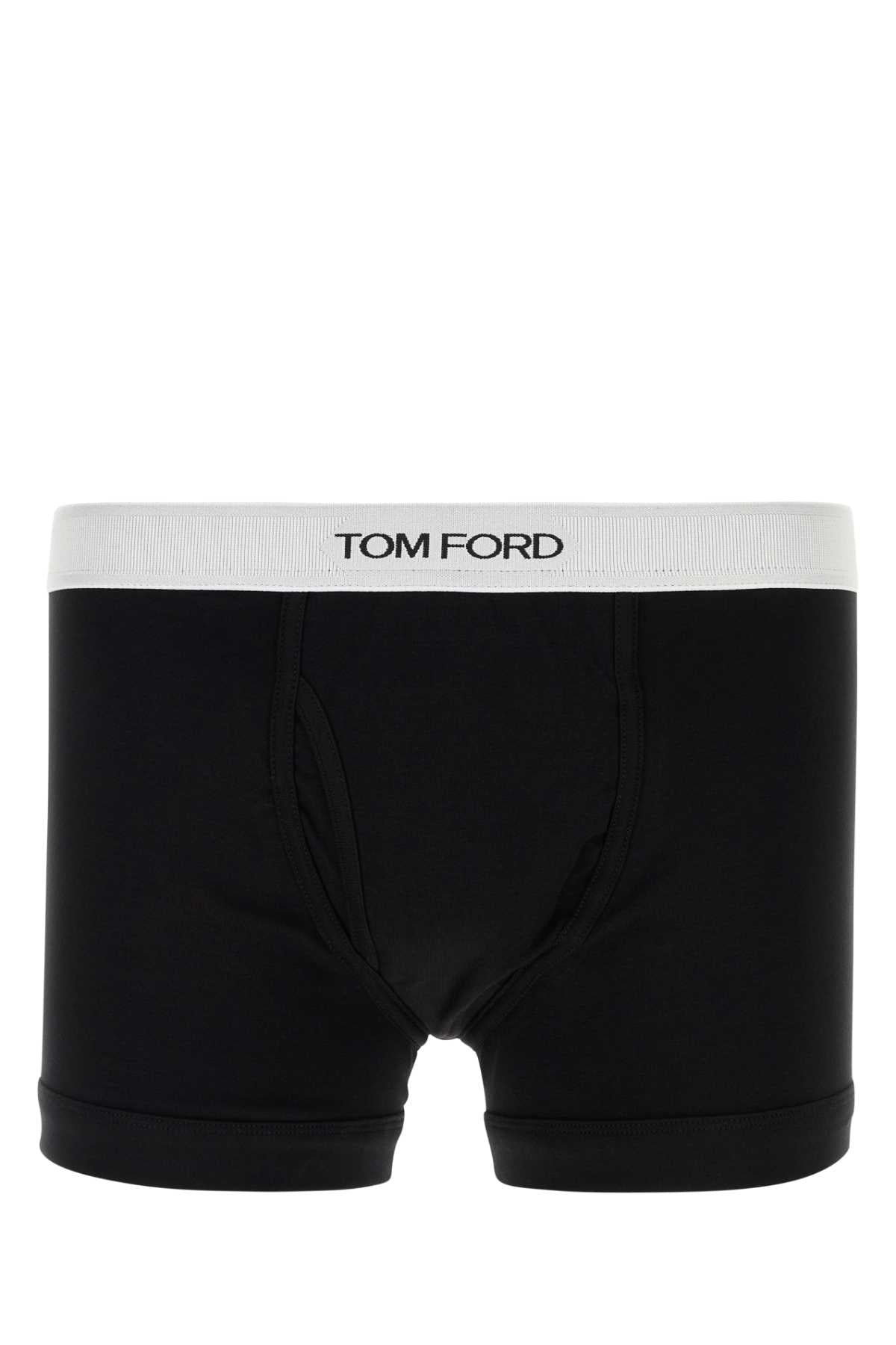 Tom Ford Men Black Stretch Cotton Boxer Set TOM FORD