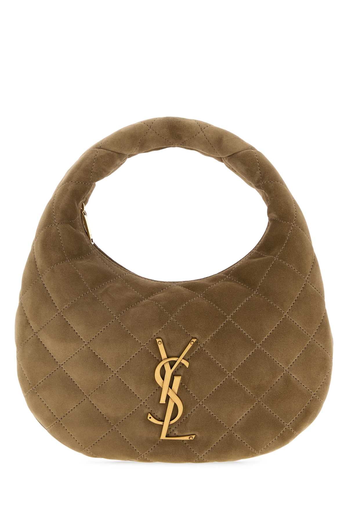 Saint Laurent Women Mud Suede Icarino Shoulder Bag SAINT LAURENT