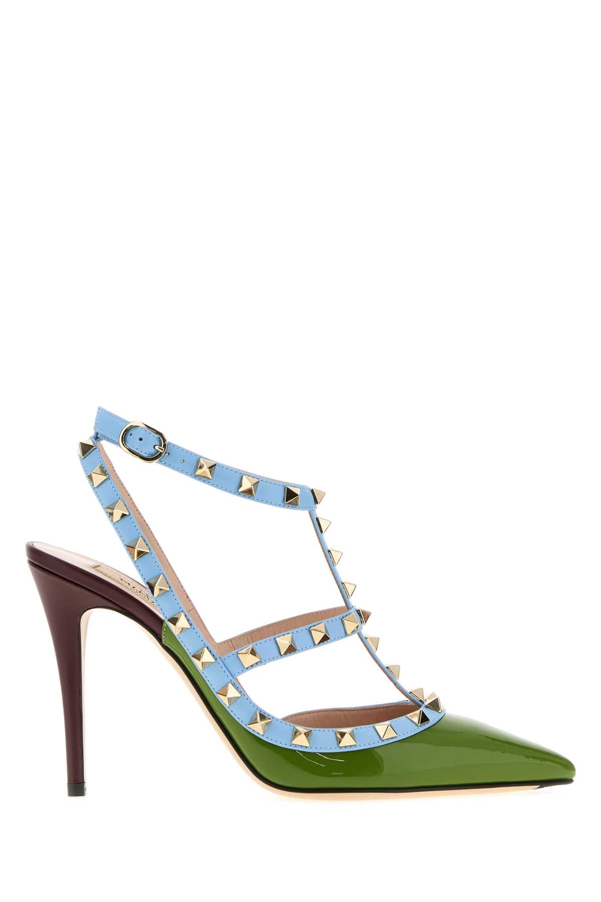 Valentino Garavani Women Multicolor Leather Rockstud Pumps VALENTINO GARAVANI