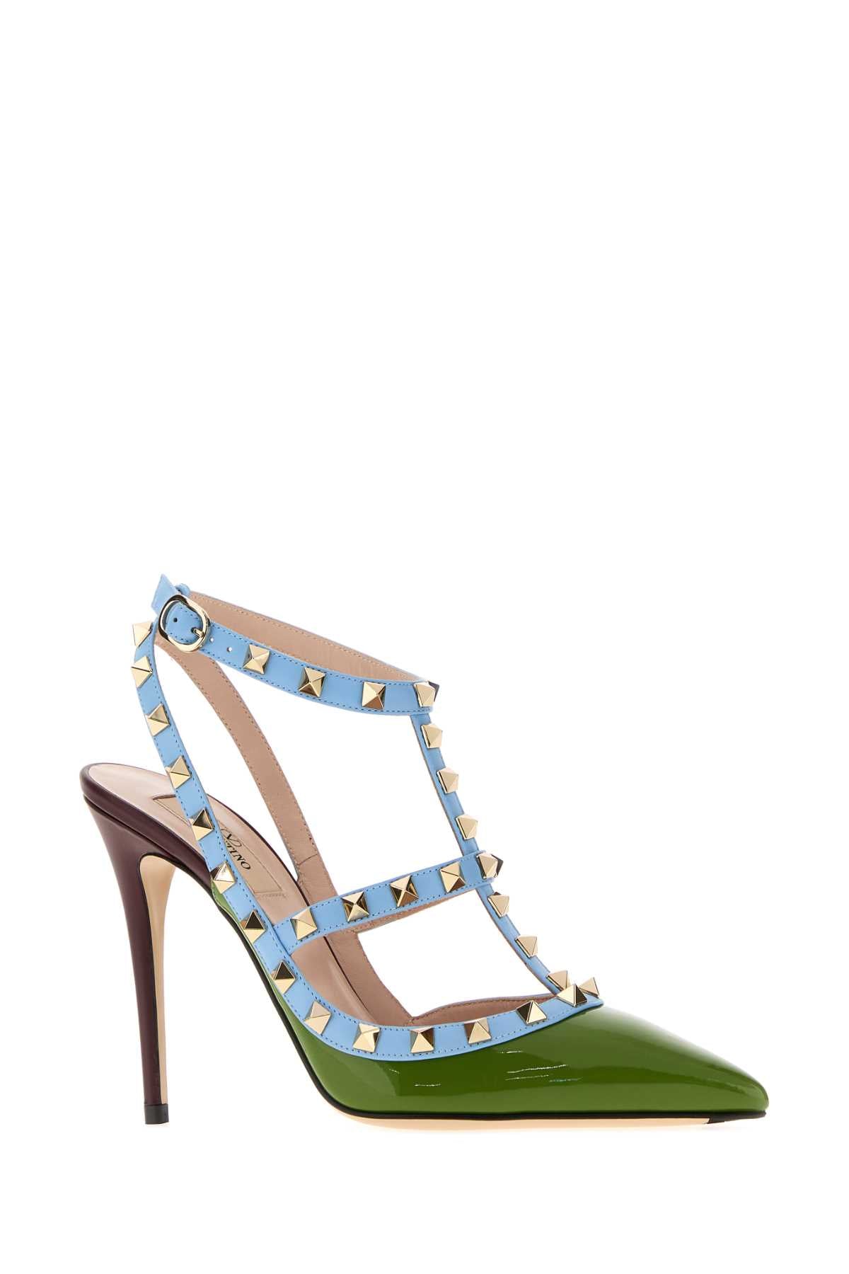 Valentino Garavani Women Multicolor Leather Rockstud Pumps VALENTINO GARAVANI