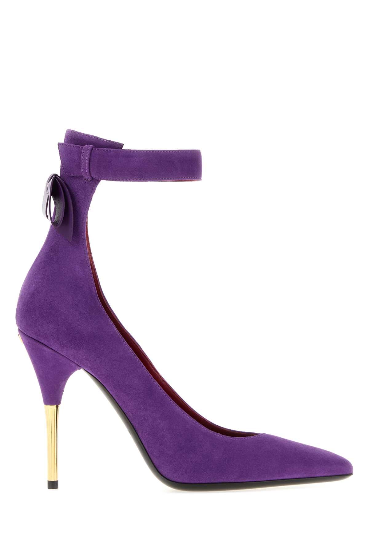 Valentino Garavani Women Purple Suede Pumps VALENTINO GARAVANI