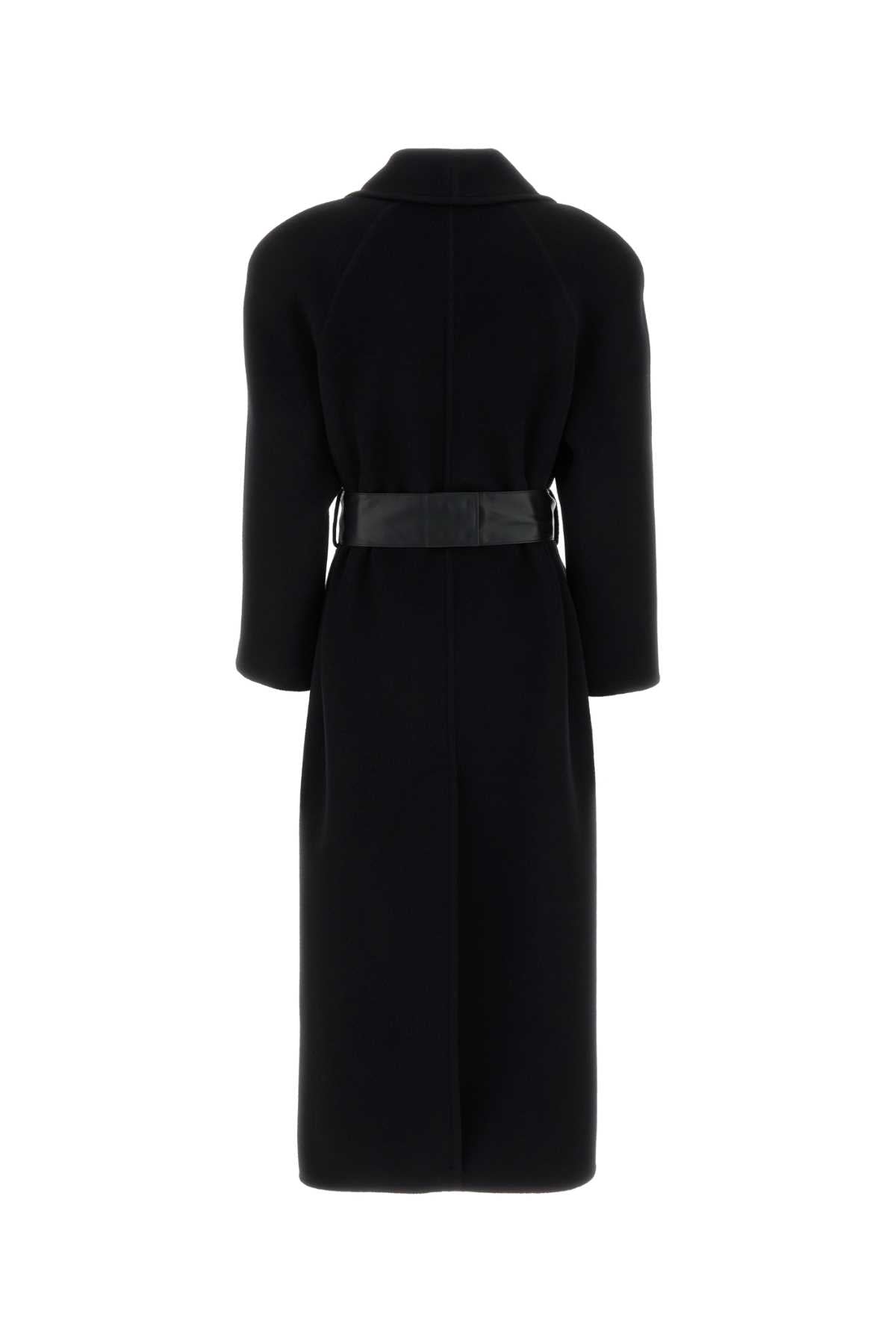 Valentino Garavani Women Black Wool Blend Coat VALENTINO GARAVANI