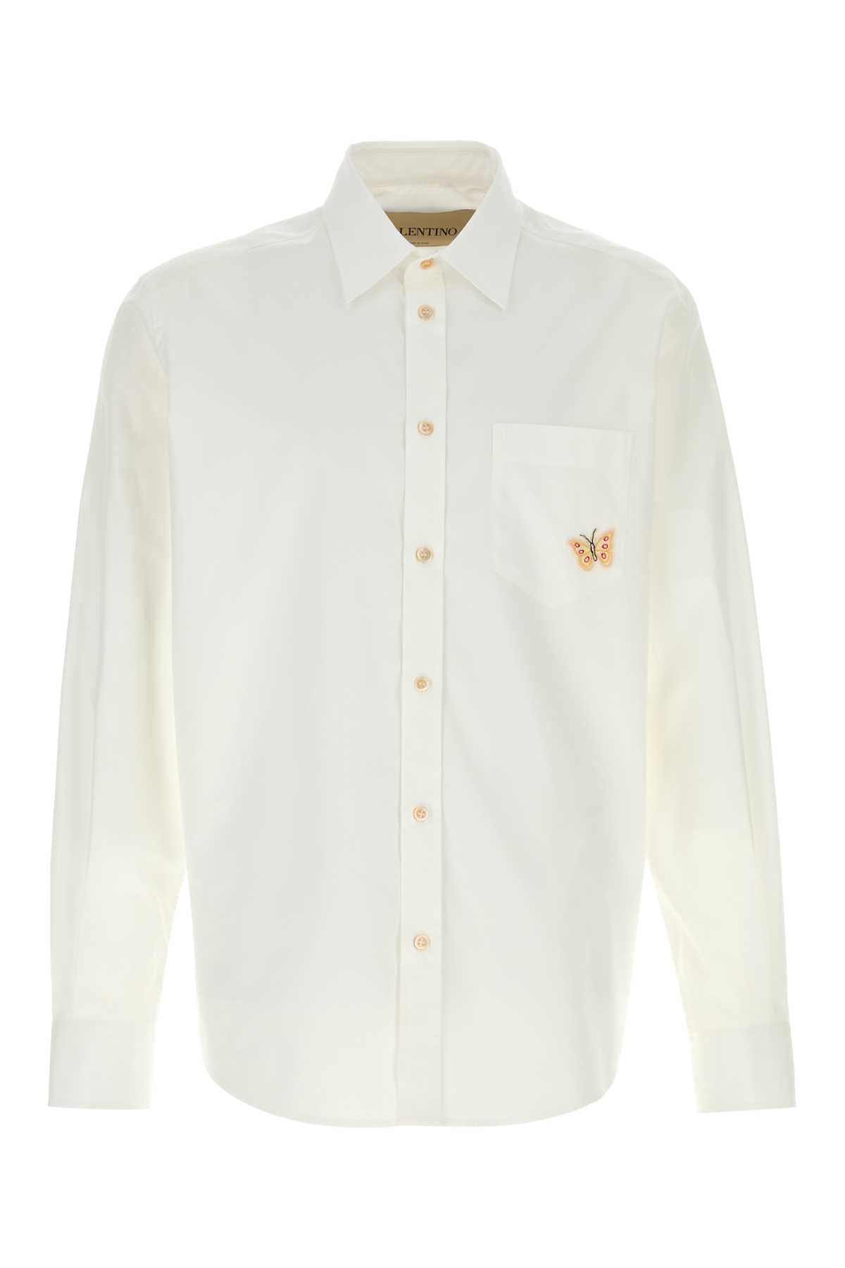 Valentino Garavani Men White Poplin Shirt VALENTINO GARAVANI