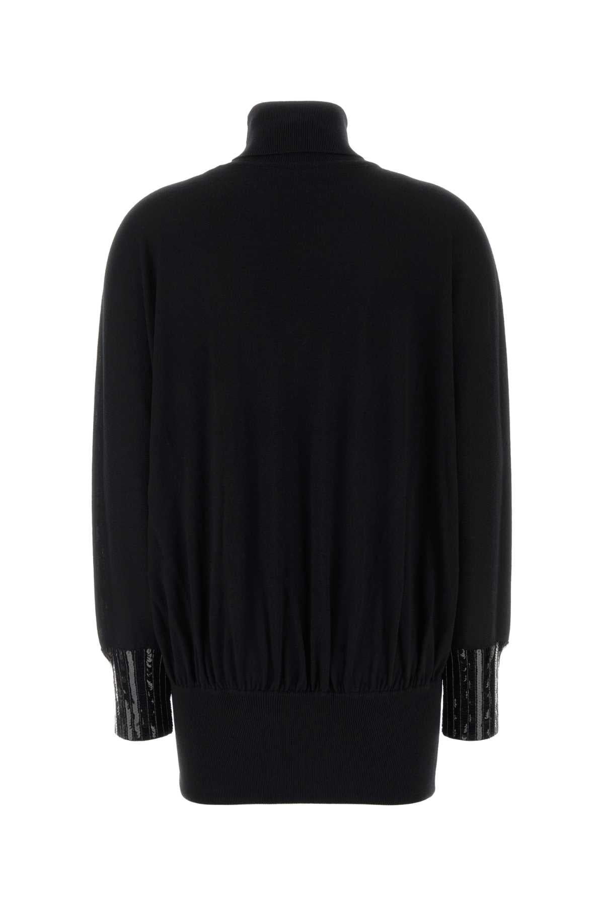 Valentino Garavani Women Black Wool Sweater Mini Dress VALENTINO GARAVANI