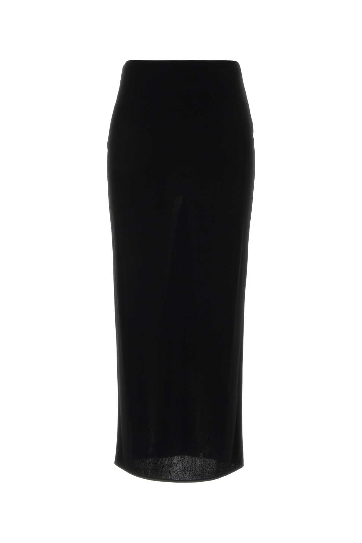 Valentino Garavani Women Black Viscose Skirt VALENTINO GARAVANI