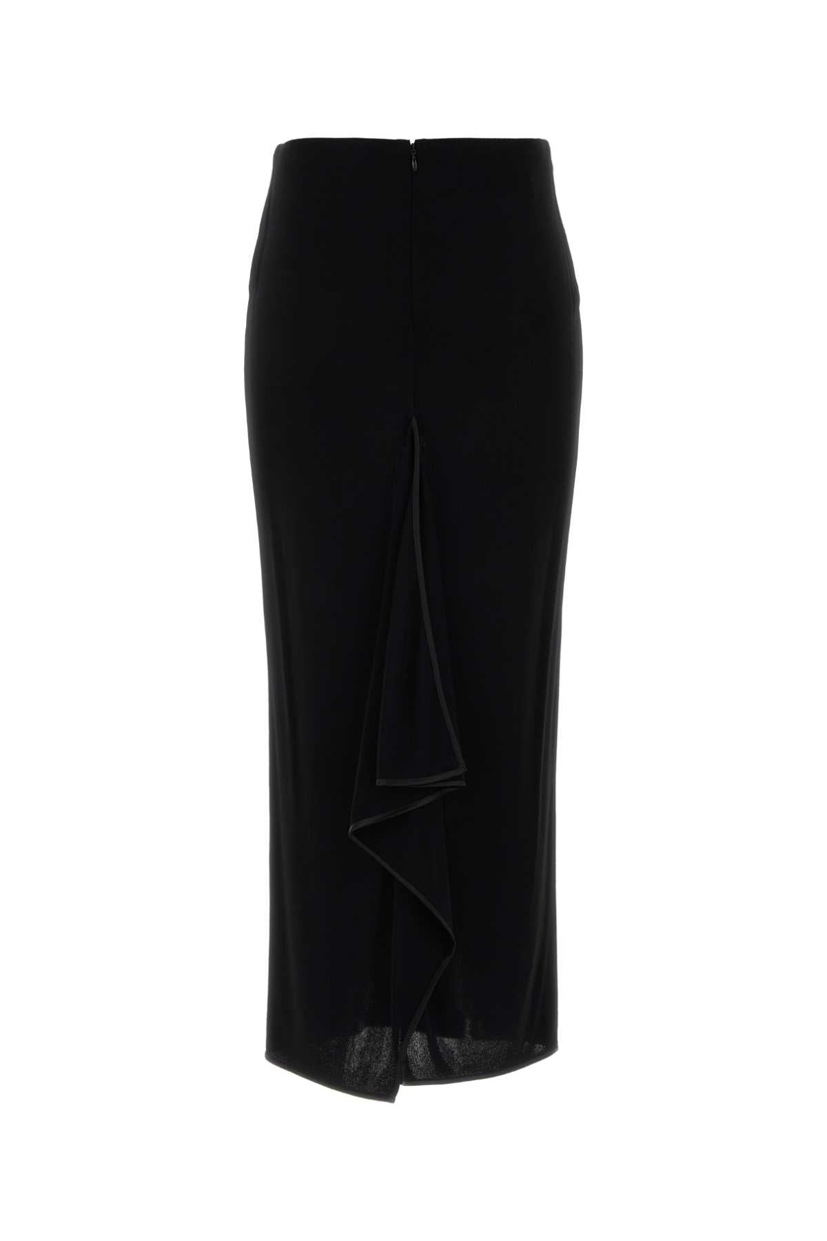 Valentino Garavani Women Black Viscose Skirt VALENTINO GARAVANI