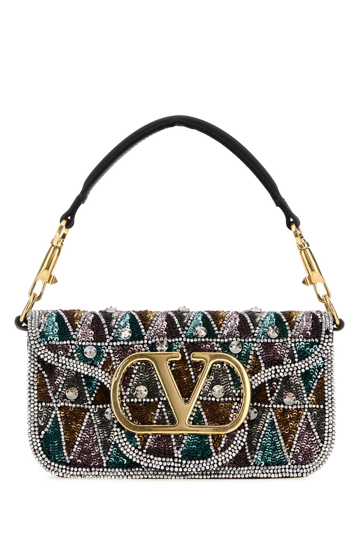 Valentino Garavani Women Embellished Satin Small Locã² Handbag VALENTINO GARAVANI