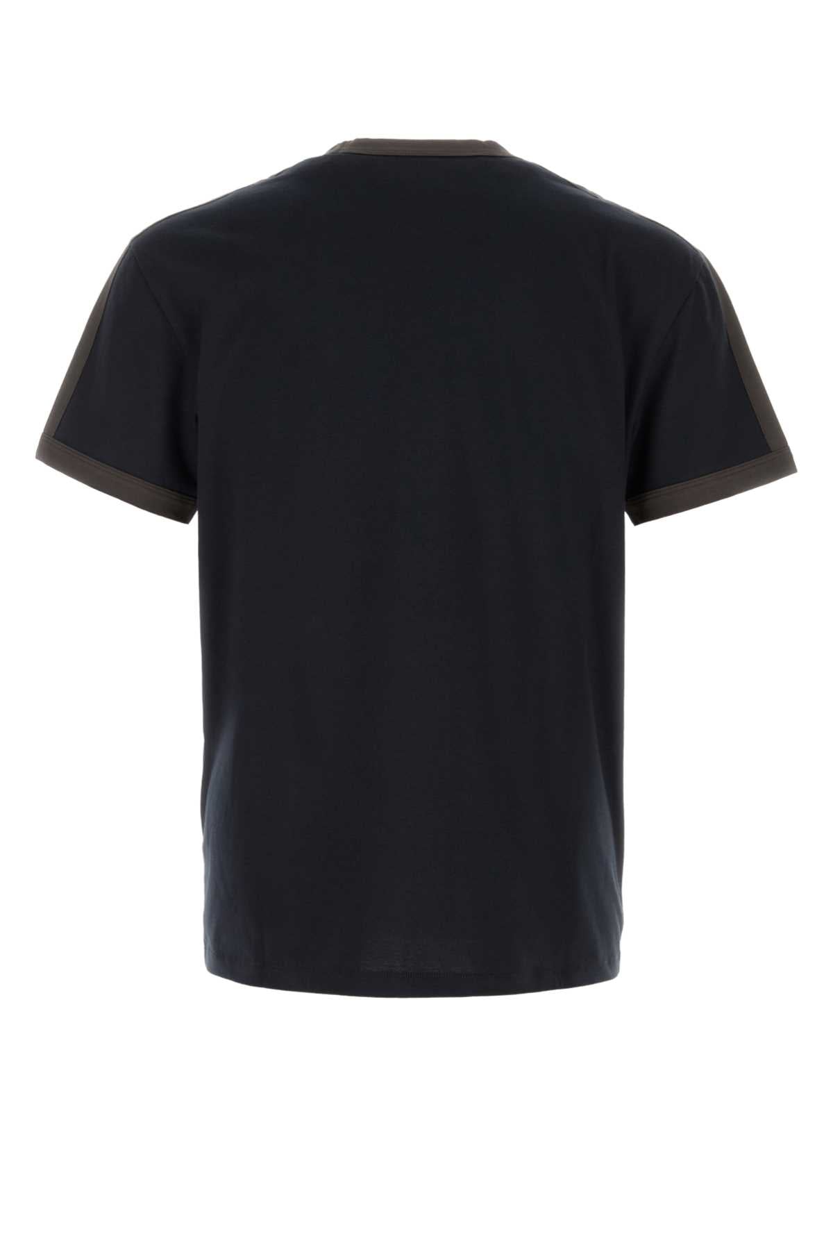 Valentino Garavani Men Midnight Blue Cotton T-Shirt VALENTINO GARAVANI