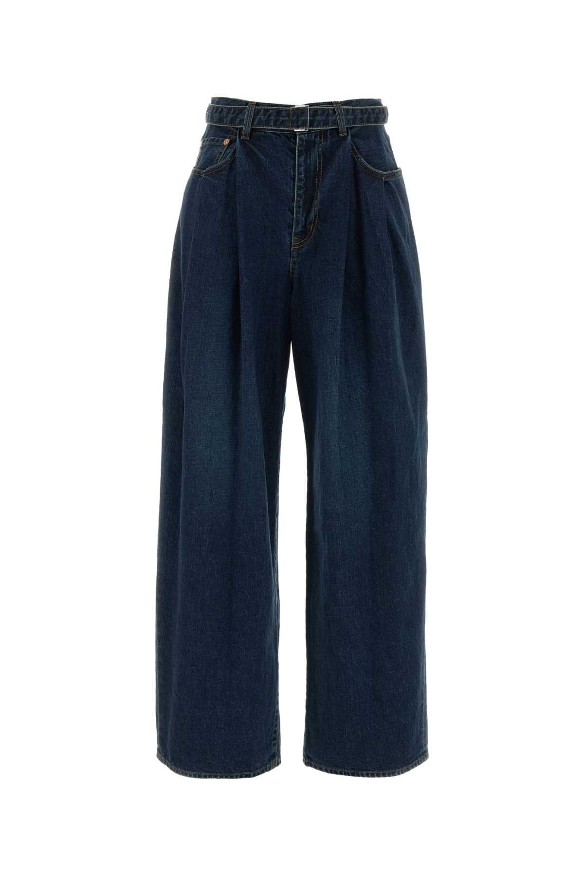 Sacai Women Blue Denim Jeans SACAI