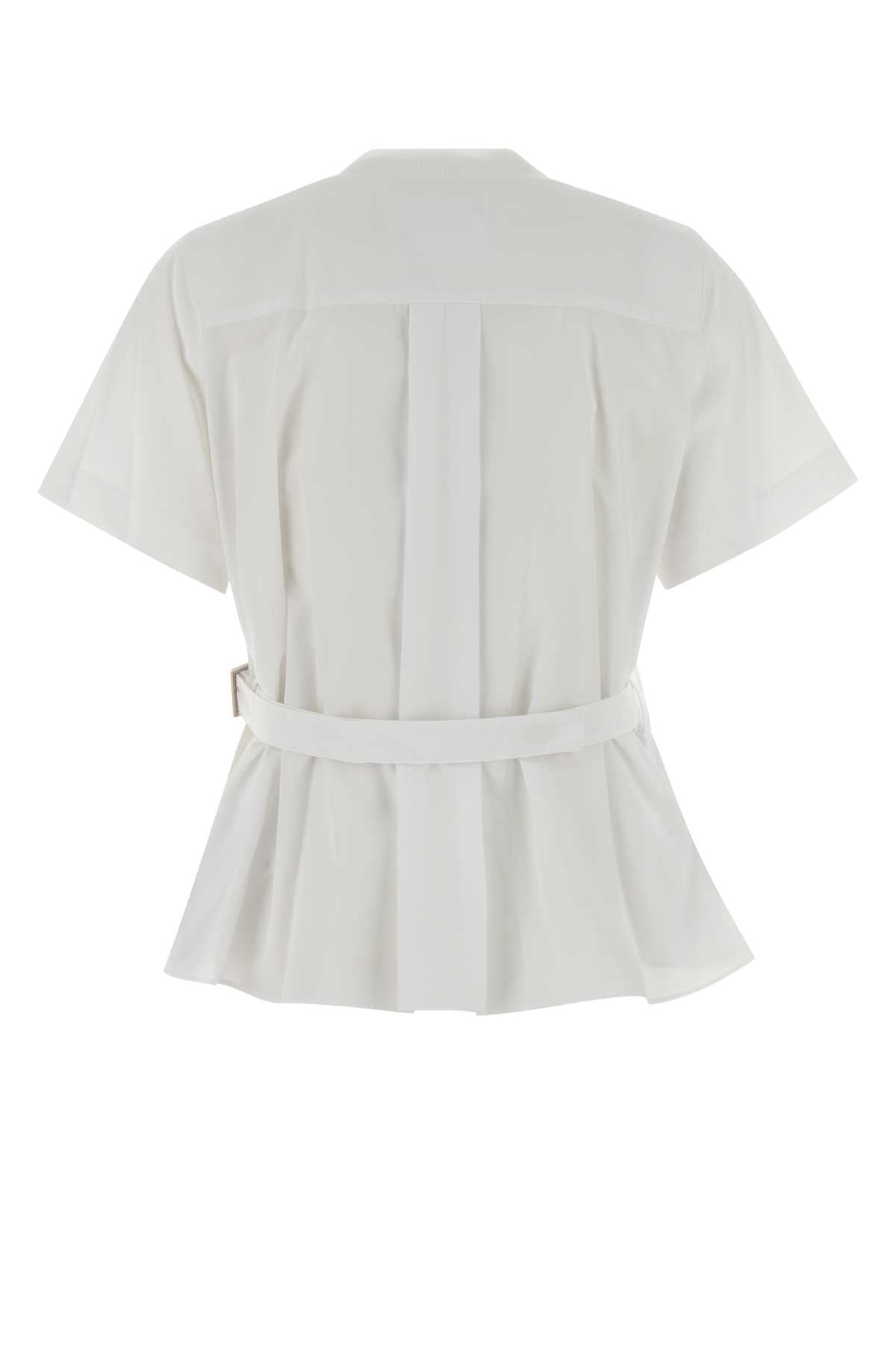 Sacai Women White Cotton T-Shirt SACAI